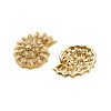 Shell Shape Brass Stud Earrings EJEW-Q811-25G-2