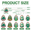 Saint Patrick's Day DIY Wood Teardrop Earring Making Kit DIY-TA0009-12-3