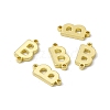 Rack Plating Brass Letter Connector Charms KK-C007-38G-B-1