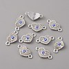 Alloy Enamel Evil Eye Connector Charms FIND-TAC0017-02F-1