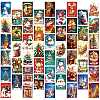 50Pcs Christmas Paper Greeting Cards DIY-P085-15A-1