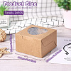 Square Paper Biscuit Boxes with Heart Clear Window CON-TAC0001-12C-02-4