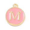 Golden Plated Alloy Enamel Charms ENAM-Q437-14M-1