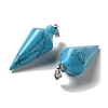 Synthetic Turquoise Pendants G-Z055-02P-15-2