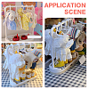 Plastic Doll Garment Rack & Clothes Hanger Sets ODIS-WH0038-05-7