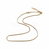 Ion Plating(IP) 304 Stainless Steel Round Snake Chain Necklace for Men Women NJEW-K245-012A-1