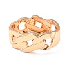 Curb Chain Shape Alloy Cuff Bangles BJEW-B049-01G-1