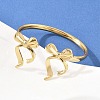 304 Stainless Steel Cuff Bangles for Women BJEW-A147-01C-G-2