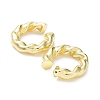 Rack Plating Brass Twist Rope Cuff Earrings for Women EJEW-G352-03G-2