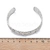 304 Stainless Steel Cuff Bangles for Women BJEW-B108-15P-5