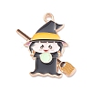 Halloween Alloy Enamel Pendants ENAM-P248-01G-C-1