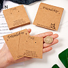 100Pcs 2 Styles Friendship Theme Kraft Paper Jewelry Display Cards CDIS-TA0001-24-4