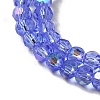 Electroplate Transparent Glass Beads Strands EGLA-A035-T3mm-L14-3