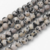 Natural Dalmatian Jasper Bead Strands G-G735-68-4mm-1