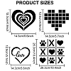 MAYJOYDIY US 1 Set Valentine's Day PET Hollow Out Drawing Painting Stencils DIY-MA0003-28-2