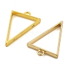 Rack Plating Alloy Triangle Open Back Bezel Pendants FIND-XCP0003-20-2