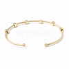 Brass Cuff Bangles BJEW-A134-02G-M-4