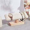 Bamboo Faux Suede T-Bar Bracelet Display Stands BDIS-WH0002-07B-2