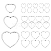 72Pcs 3 Styles 304 Stainless Steel Linking Ring STAS-ME0002-38-1