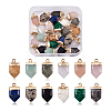 Craftdady 24Pcs 12 Style Natural & Synthetic Gemstone Pointed Pendants G-CD0001-04-18