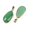 Natural Green Aventurine Pendants KK-F868-17G-2