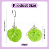 10Pcs Handmade Imitation Rex Rabbit Fur Pompom Ball Mobile Straps HJEW-OC00071-2