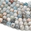 Natural Aquamarine Beads Strands G-F591-29A-12mm-02-4