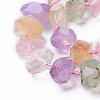 Natural Quartz & Peridot Beads Strands G-P434-12-3