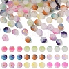 270Pcs 9 Colors Frosted Baking Paint Crackle Glass Beads with Glitter Powder DGLA-YW0001-34-2