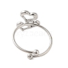 Non-Tarnish 304 Stainless Steel Open Cuff Ring RJEW-M167-03P-3