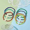 7Pcs 7 Colors Flower Natural Shell & Glass & Seed Beaded Stretch Bracelets Set BJEW-JB10182-2