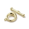 Brass Toggle Clasps KK-C048-03G-3