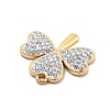 304 Stainless Steel Polymer Clay Rhinestone Pendants RESI-R155-012G-07-2