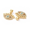 Brass Micro Pave Cubic Zirconia Pendants ZIRC-P106-09G-3