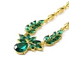 Acrylic Olive Leaf with Drop Dangle Stud Earrings and Pendant Necklace SJEW-WH0006-01G-2