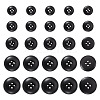 25Pcs 5 Styles 4-Hole Resin Buttons BUTT-TA0001-49-1
