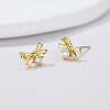 Delicate S925 Silver Zircon Butterfly Stud Earrings for Women JR0703-1-1