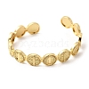 Religion Brass Open Cuff Bangles BJEW-K296-02A-G-4