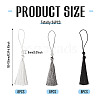 24Pcs 3 Colors Polyester Tassel Decorations OCOR-TADJ0007-01B-3