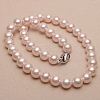 Dyed Shell Pearl Round Beaded Necklaces for Women WG18377-29-1