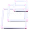 3 Stes 3 Styles Plastic Cross Stitch Embroidery Hoops DIY-CP0012-44B-1