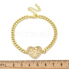 Brass Micro Pave Cubic Zirconia Link Bracelets BJEW-S158-13G-B-5