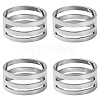 4Pcs Brass Rings RJEW-YW0001-06P-1