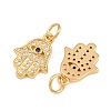 Brass Micro Pave Cubic Zirconia Charms CU-CBAB719-04G-B-2