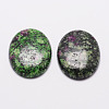 Oval Natural Ruby in Zoisite Cabochons G-K020-20x15mm-09-1