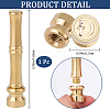 1Pc Golden Tone Brass Wax Seal Stamp Heads with Bamboo Stick Shaped Handles STAM-CP0001-05G-2