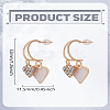 1 Pair Alloy Rhinestone Dangle Stud Earrings EJEW-LP0003-74B-2