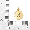Brass Micro Pave Clear Cubic Zirconia Charms CU-CBA56CE-12G-K-3