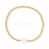 Shell & Brass Beaded Stretch Bracelets for Women HZ6192-1-1