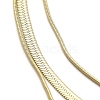 304 Stainless Steel Snake Chains 3 Layer Necklace for Women NJEW-C028-01G-3